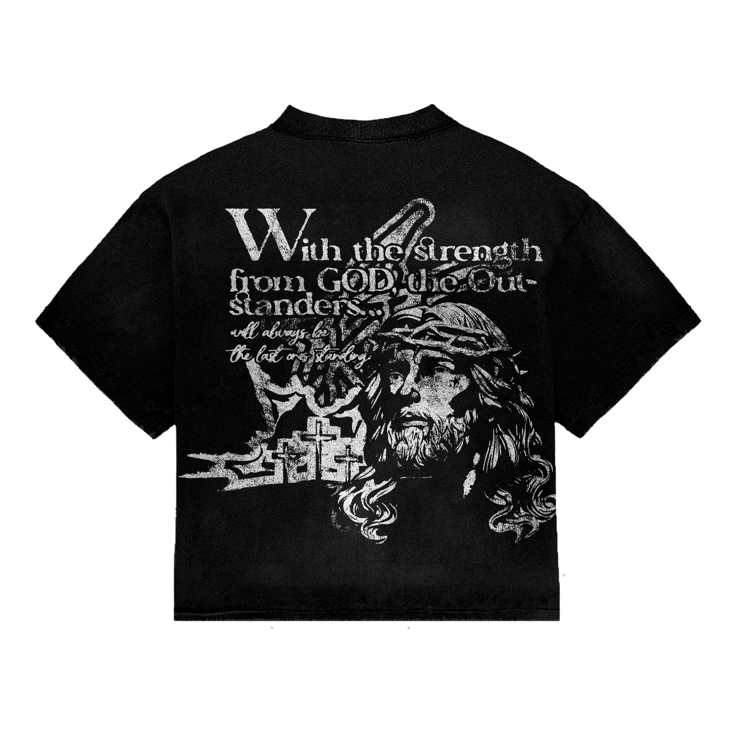 "Last One $tanding" Black Tee