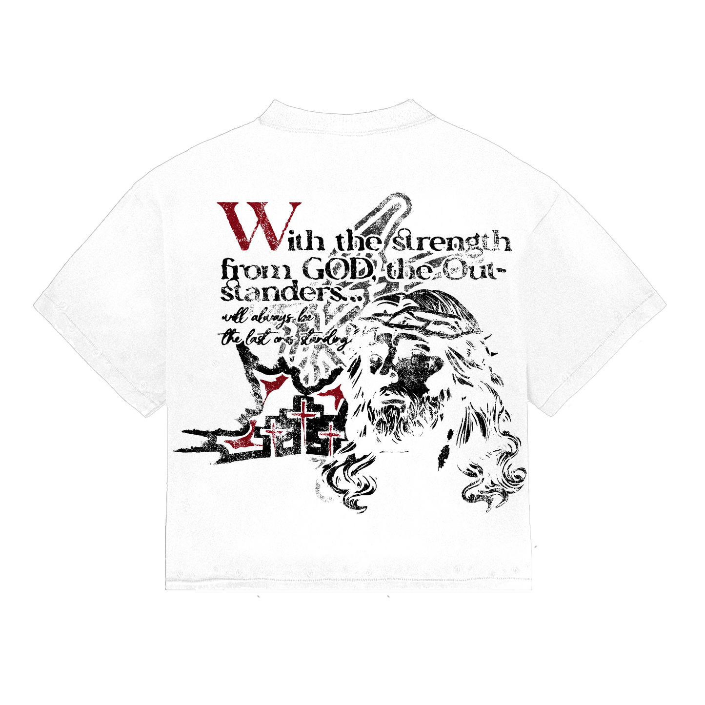 "Last One $tanding" White Tee