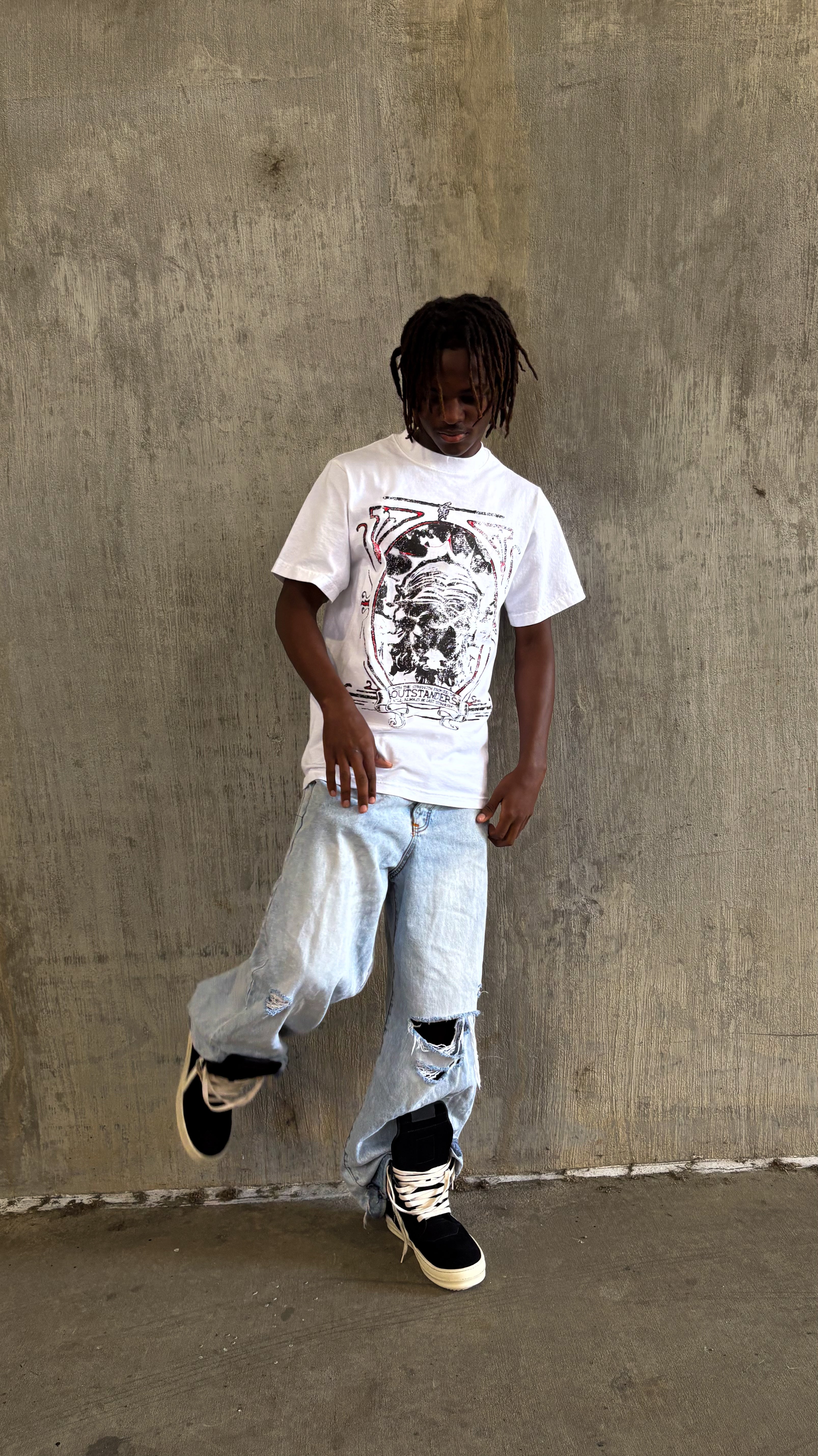 Last One $tanding White Tee