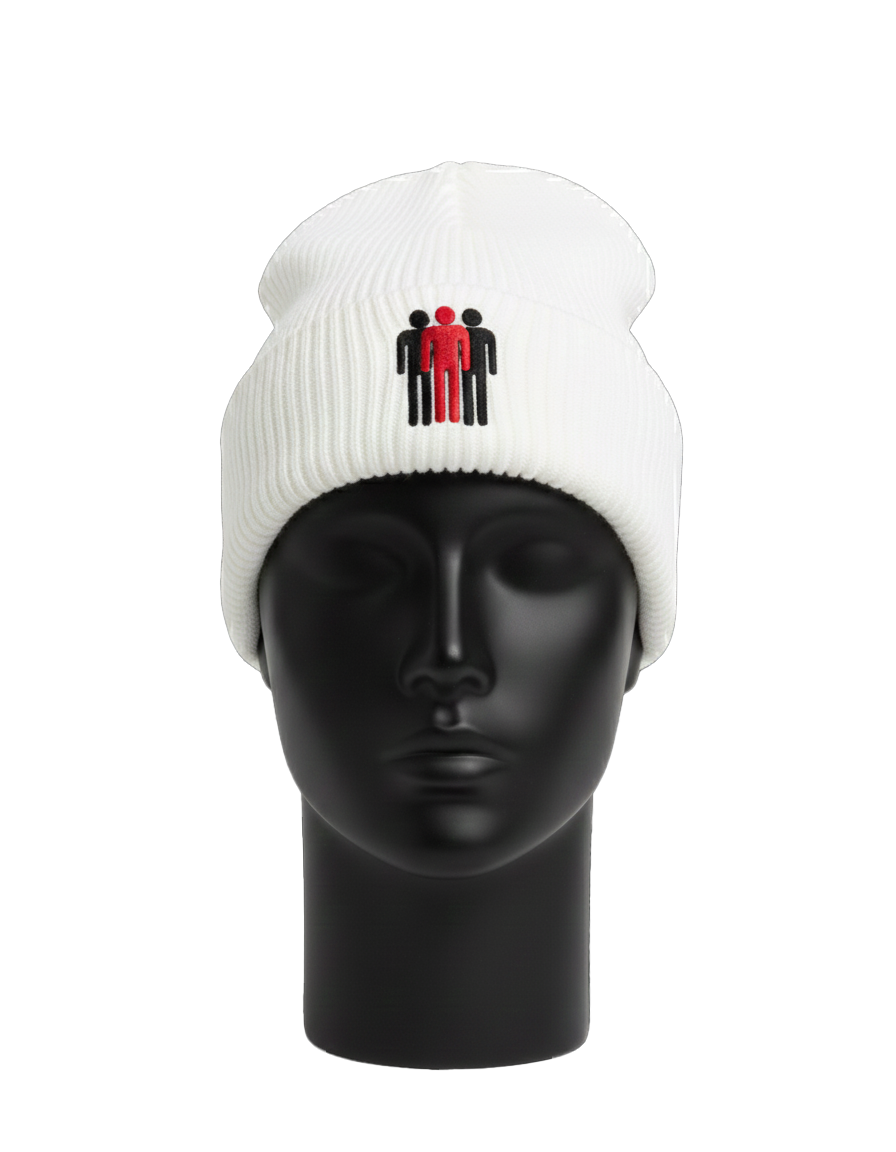 WHITE O$ WOOL BEANIE