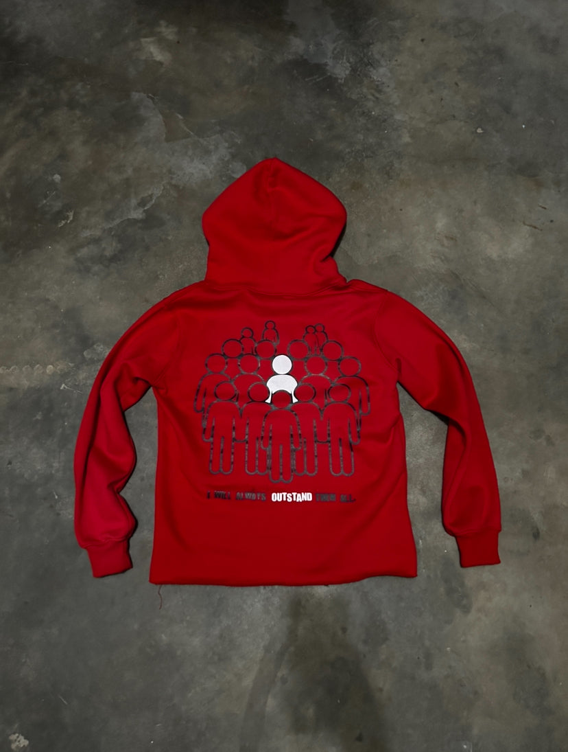 OUT$TAND THM ALL HOODIE RED